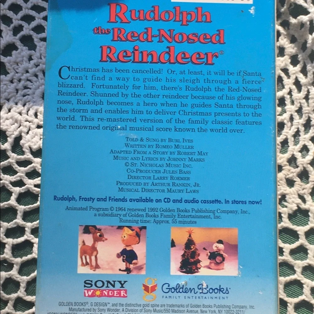 Rudolph the Red Nose Reindeer VHS Classic Cartoon Movie as seen on TV video